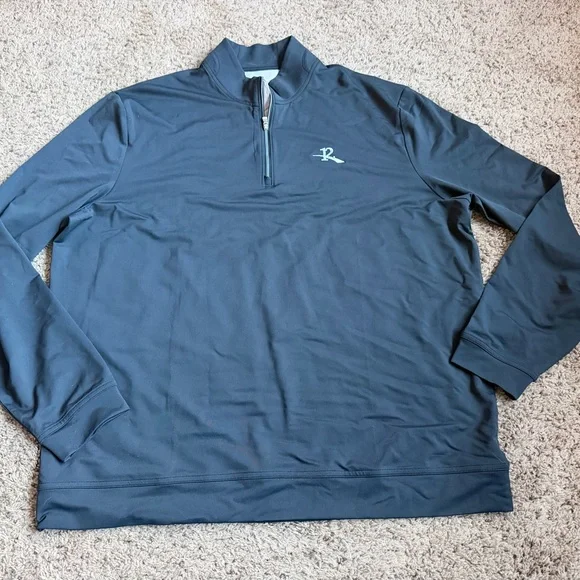 Johnnie-O Q-Zip Pullover Golf Shirt Sweatshirt Xl Black Quarter Zip - Picture 4 of 6